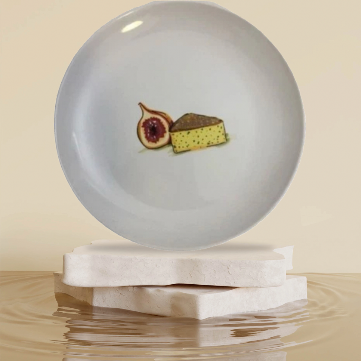 DesignPac Cheese & Fruit Plates Set of 5 – 6 5/8” D  2006 Morgan Newbury