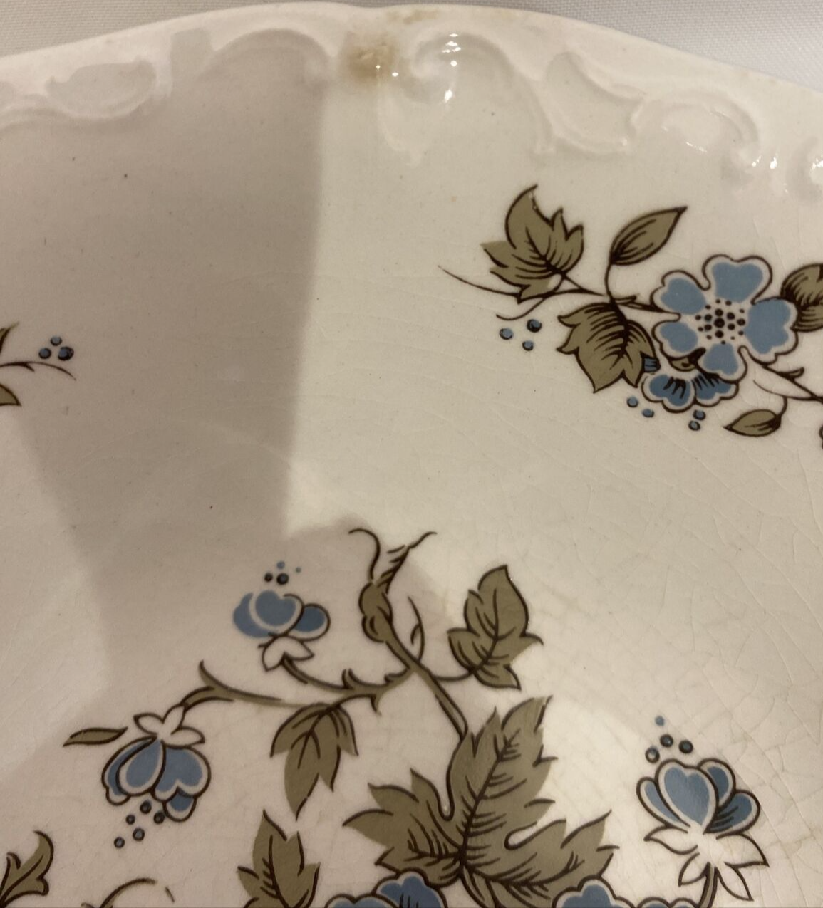 Blossomtime Staffordshire Hand Decorated Ironstone Soup Cereal Bowl England 6.5"