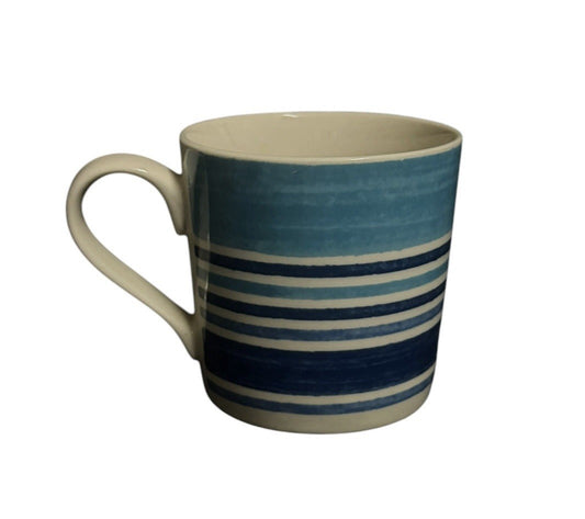 Johnson Brothers Farmhouse Kitchen Blue Stripe Mug Set of 4 Stoneware 2009
