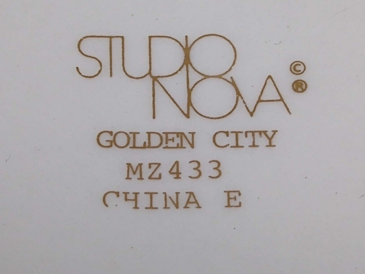 Studio Nova Mug GOLDEN CITY  White Gold Tea Cup Christmas Glassware Collection