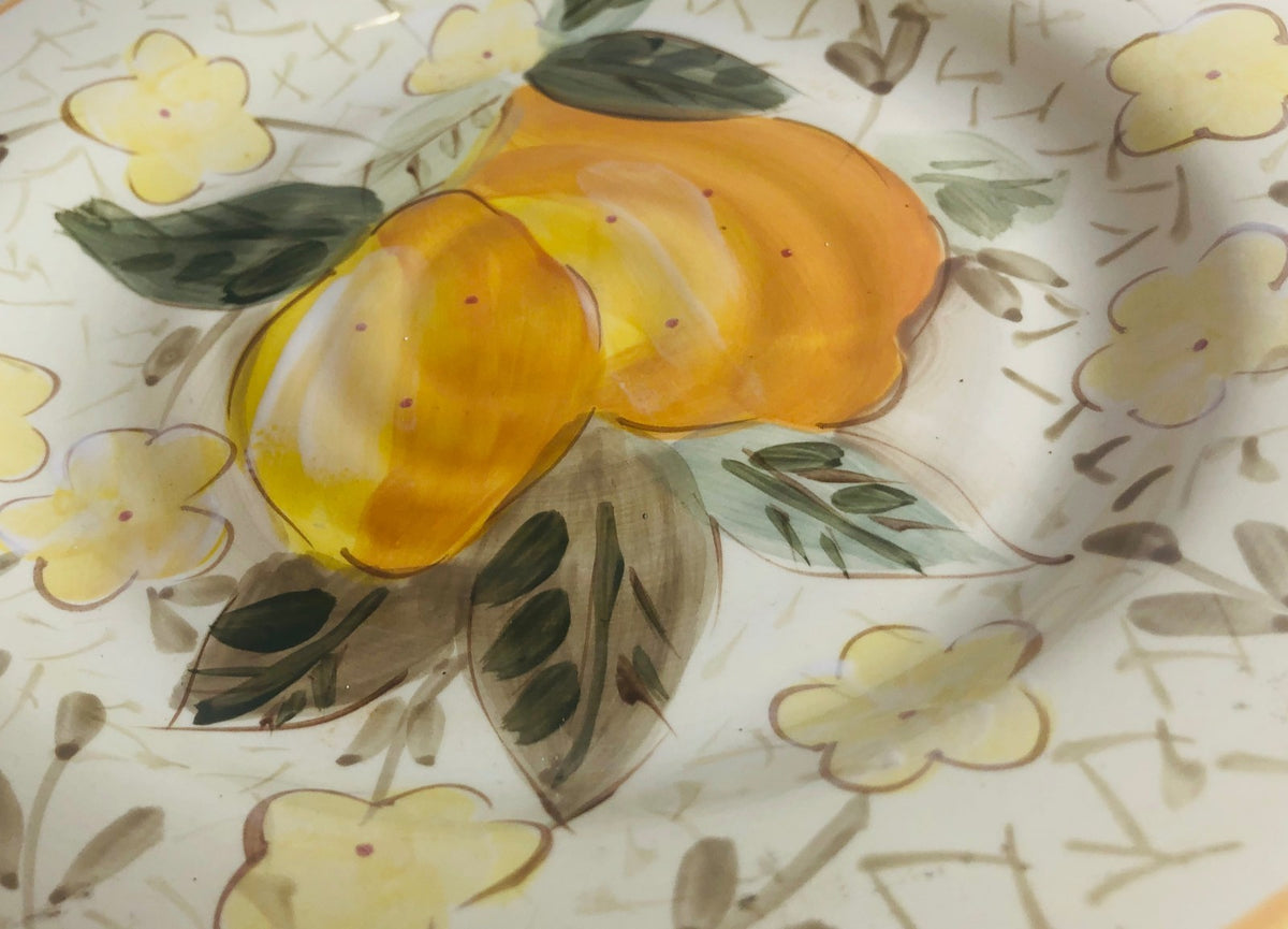 Gibson Designs " LEMON COURTYARD" Dinnerware Hand Painted Collection