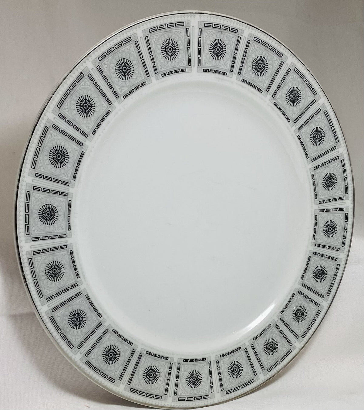 Vintage & Rare Norleans "APOLLO" Fine China Geometric Design Dinner Plate 101/2"