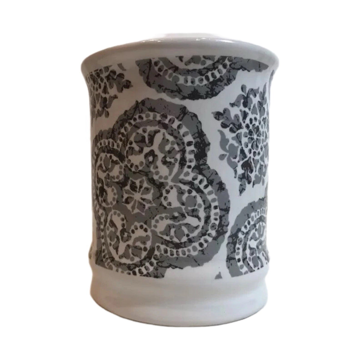 Signature Housewares Batik Gray Coffee Mug 2014 Stoneware Tea Cup Room Creative
