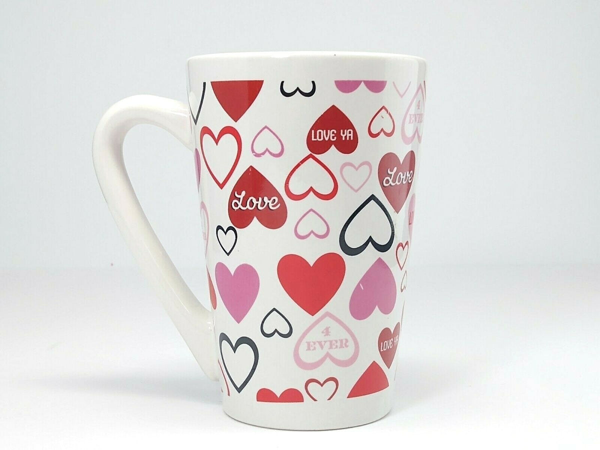 MTY INTERNATIONAL Ceramic Coffee Mug Collection  ( Love, Hearts) Valentine's Cup