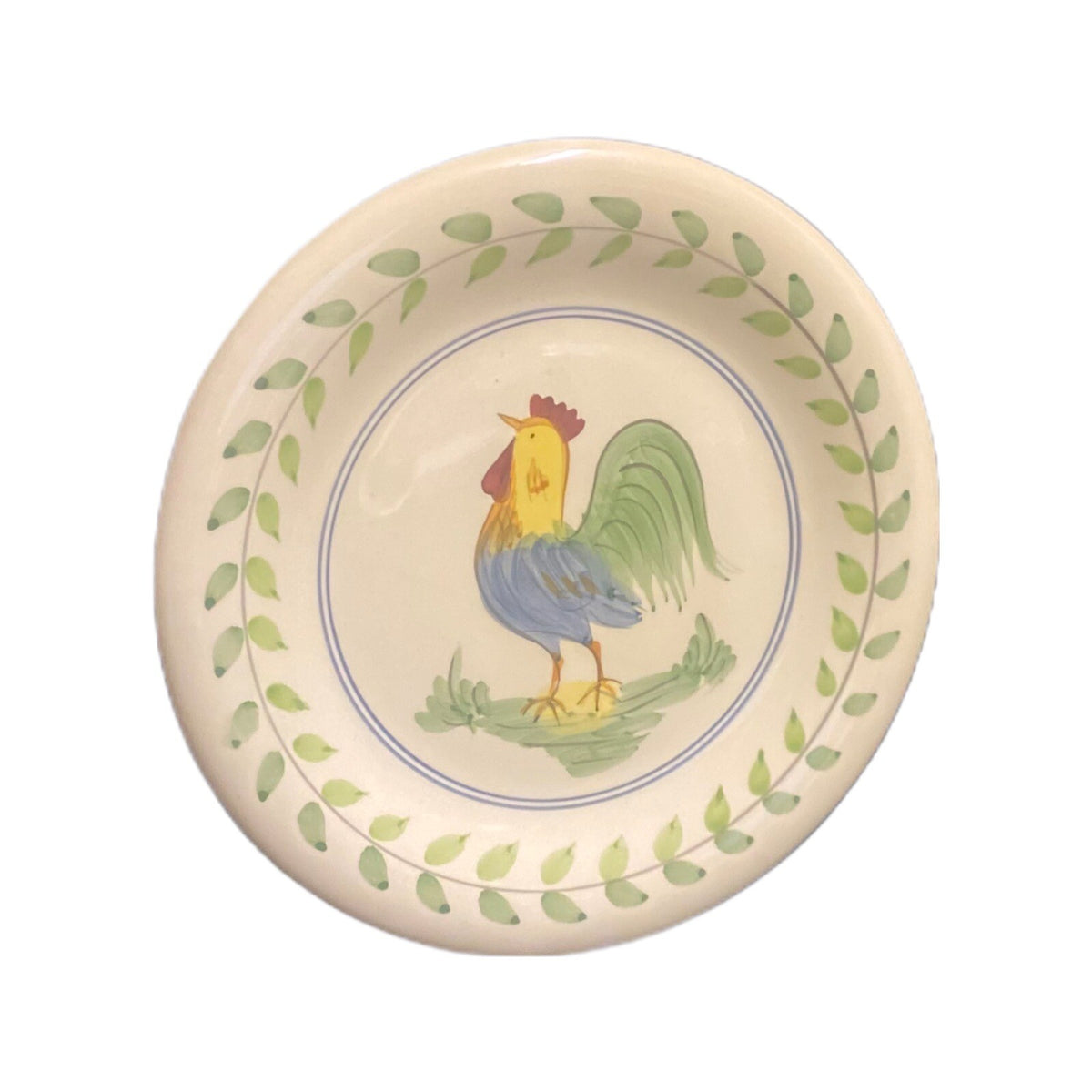 World Market Rooster Salad/ Dessert Plates Set of 7 Ceramic Farmhouse 7¾”D