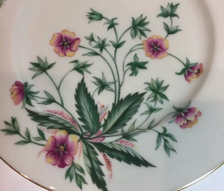 Lenox Country Garden W-302 Set of 5 Salad Dessert Plates 8.25” USA Gold Trim