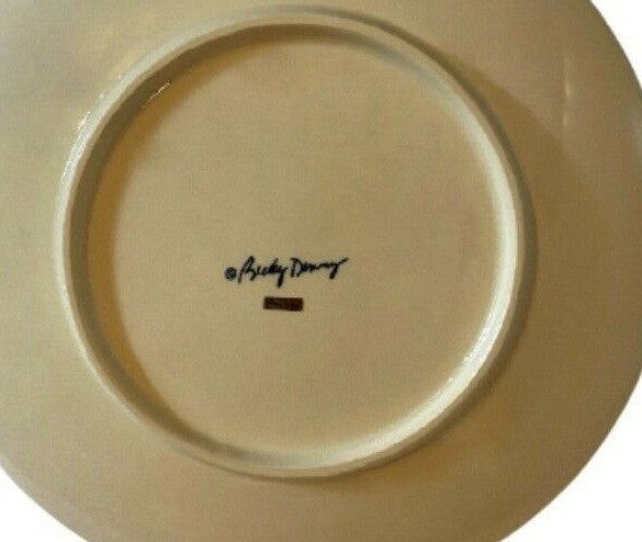 BECKY DENNY Rooster Dinner Plate/Platter Dinnerware Collection