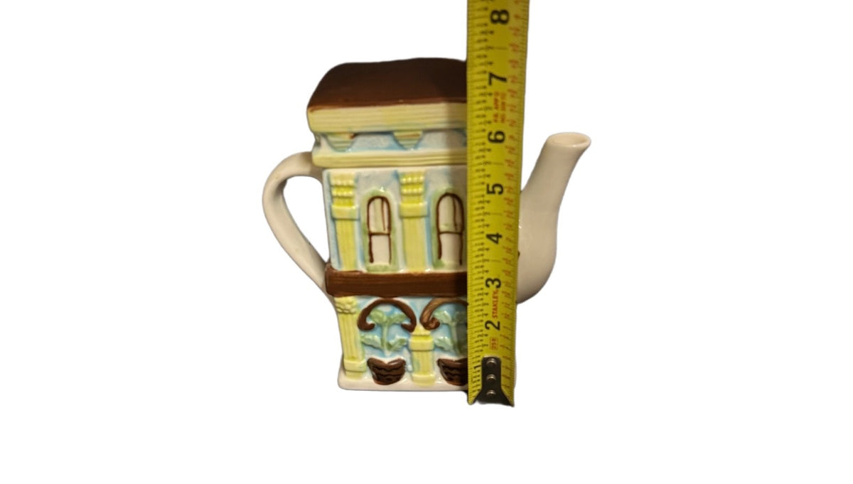 Twinning Ceylon Grand Hotel Teapot 6.5” Ceramic Coffee Tea Pot Multicolor Decor