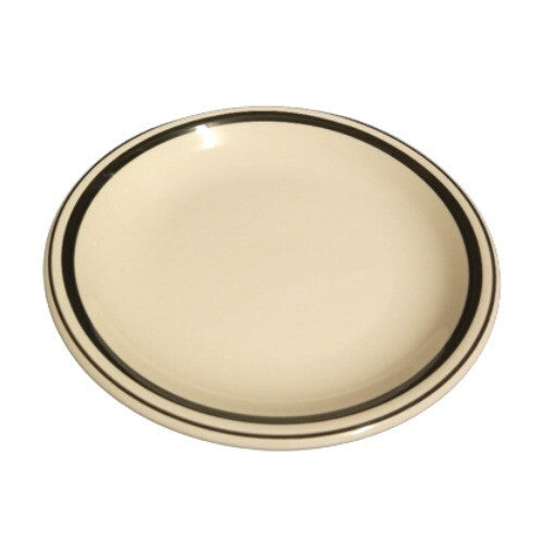 Gibson HOUSEWARES Bread and Butter Plate 6 5/8" D Black Stripe Band & Trim