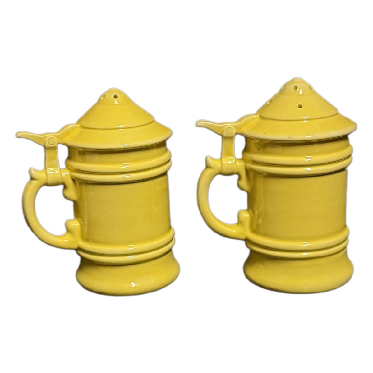 Vintage Butternut Salt & Pepper Shakers Yellow Ceramic No Stoppers Set 2