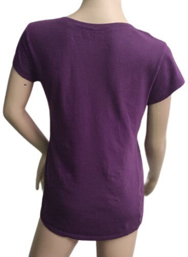 L.O.L. VINTAGE T-Shirt Muse Luxe Love Purple Top V-Neck Short Sleeves MD Tee