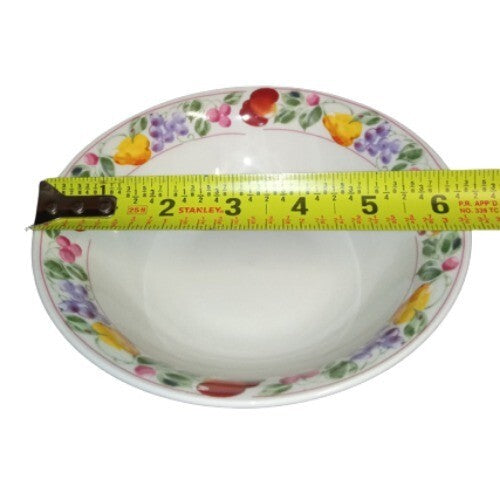 Gibson Designs COUNTRY ORCHARD Salad Plate 7”D Fruit Rim Dessert Dish
