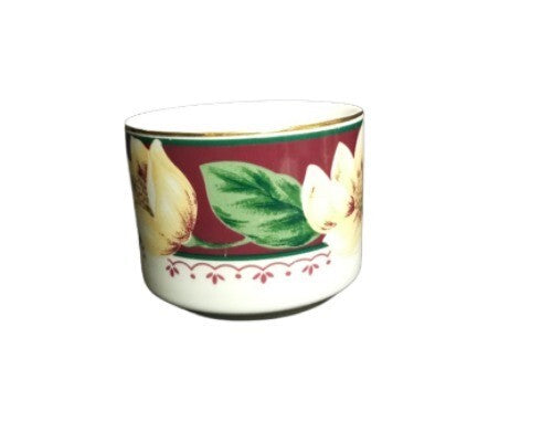 Gibson Designs Magnolia Bloom • Set of 4 Cups & Saucers • Floral Ceramic