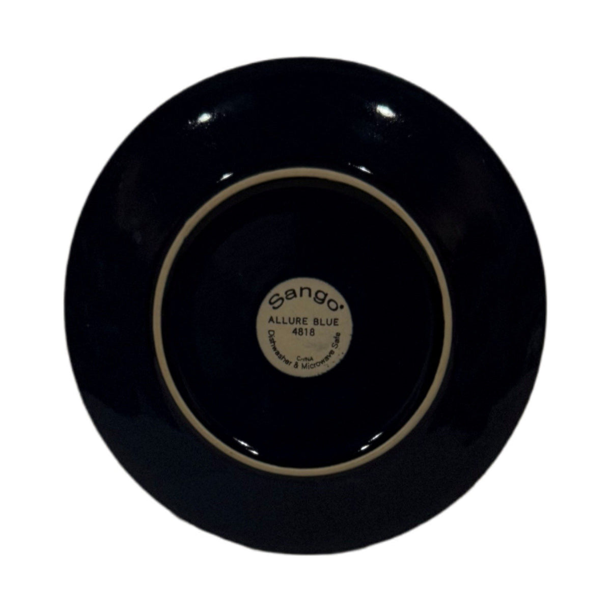 Sango Allure Blue 4818 Set of 8 Salad Dessert Plates 8.25” Ridged Speckled Blue