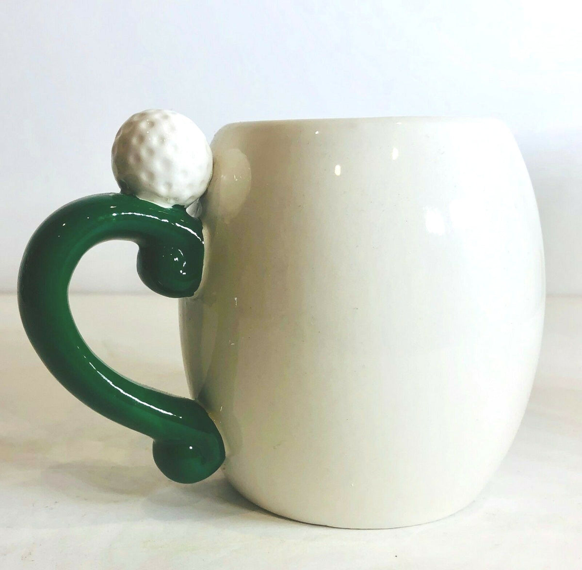 Golf Ceramic Mug I'd Rather Be Golfing 3D Handle Golf Ball Coffee Tea Cup