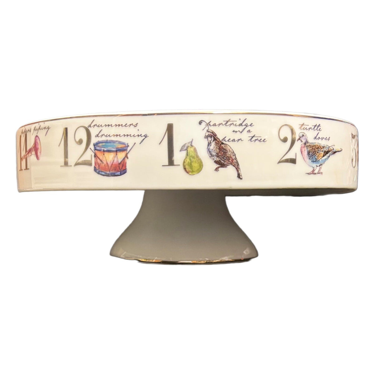 Twelve Days of Christmas Better Homes & Gardens Porcelain Cake Stand 12.5" Round