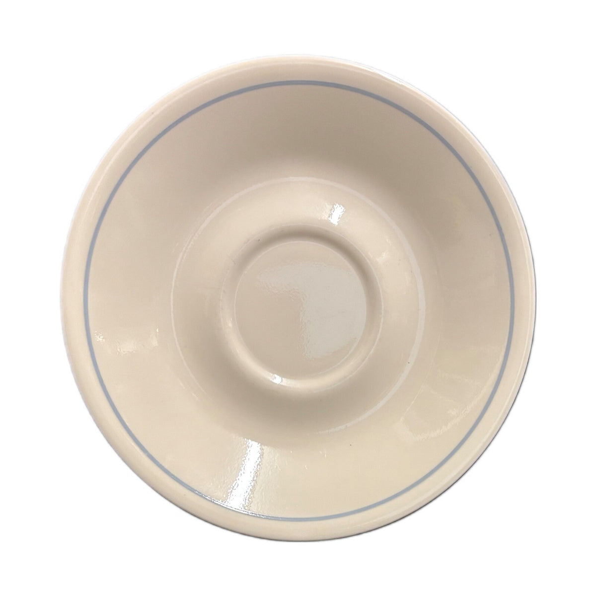 Corelle Corning 7 Saucers Blue Stripe Ivory Plate
