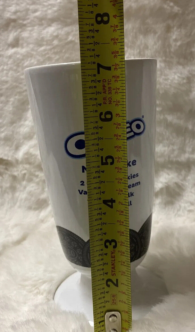 Oreo Cookies Milkshake Embossed Ceramic Pedestal Ice Cream Shake Tall Milk Cup