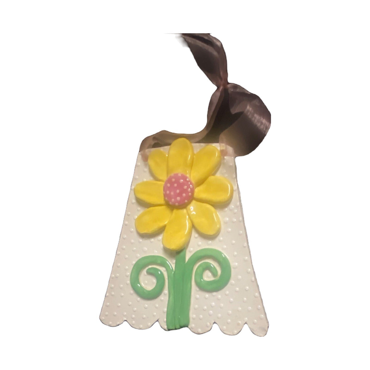 Kristi McCarthy Designs 3D Sunflower Plaque Wall Hanging Clay Ceramic Home Art