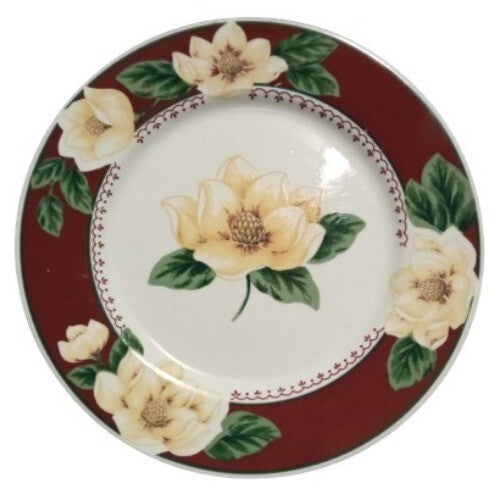 Gibson Designs Magnolia Bloom Set of 4 Salad Plates 7 5/8” Floral China