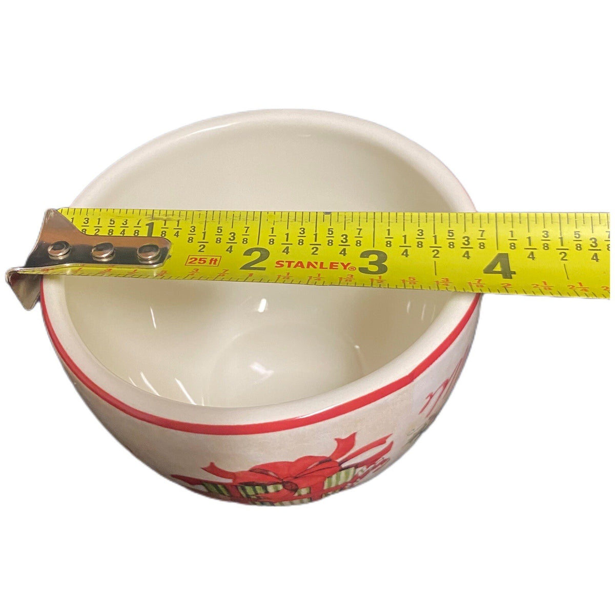 SUSAN WINGET 4-TidBit Bowls Merry Christmas Certified International Fruit Cups