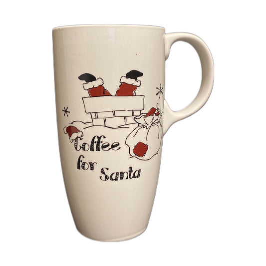 Christmas Latte Mug Holiday COFFEE FOR SANTA 16 Oz Coffee Tea Cup