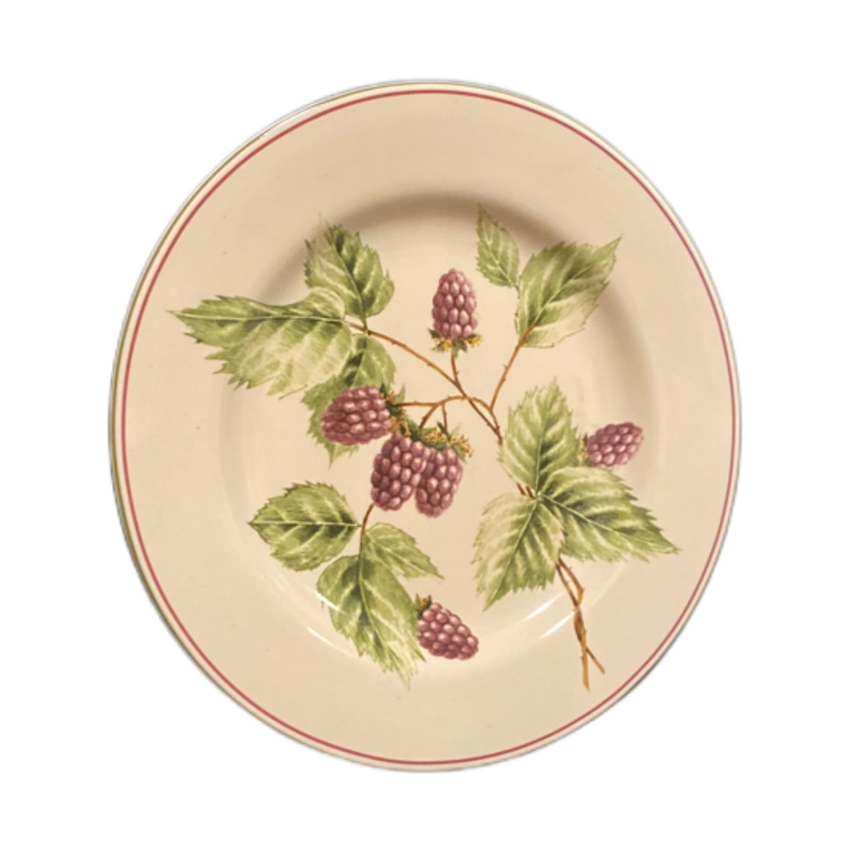 Oneida Sakura BERRY FIELDS Salad Dessert Plate Stoneware Purple Berries