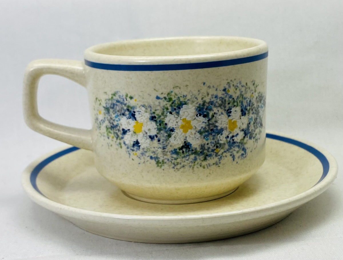 Lenox Temper-ware "DEWDROPS" Coffee Cup Saucer Freezer to Oven To Table 3 1/4"D