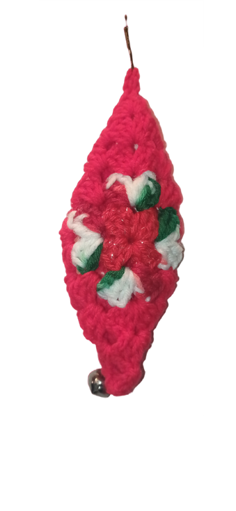 Teardrop Bell Ornament Cover Crochet Hand Made Tree Hanging Decorative Accessory