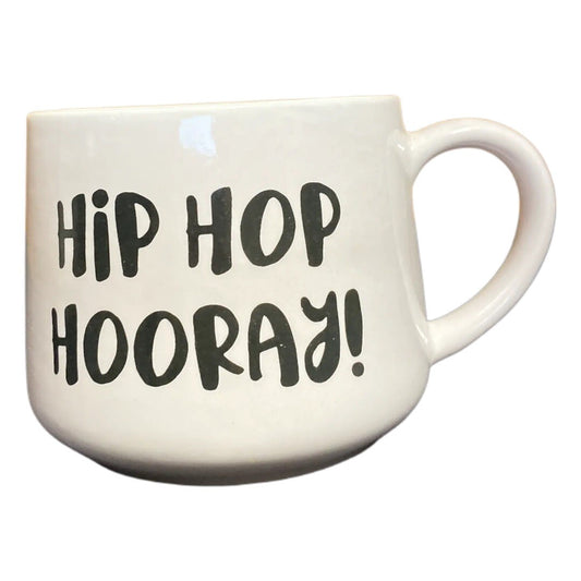 Strawberry Street Whimsical Cupboard "Hip Hop Hooray" Bunny Mug — 3D Pink
