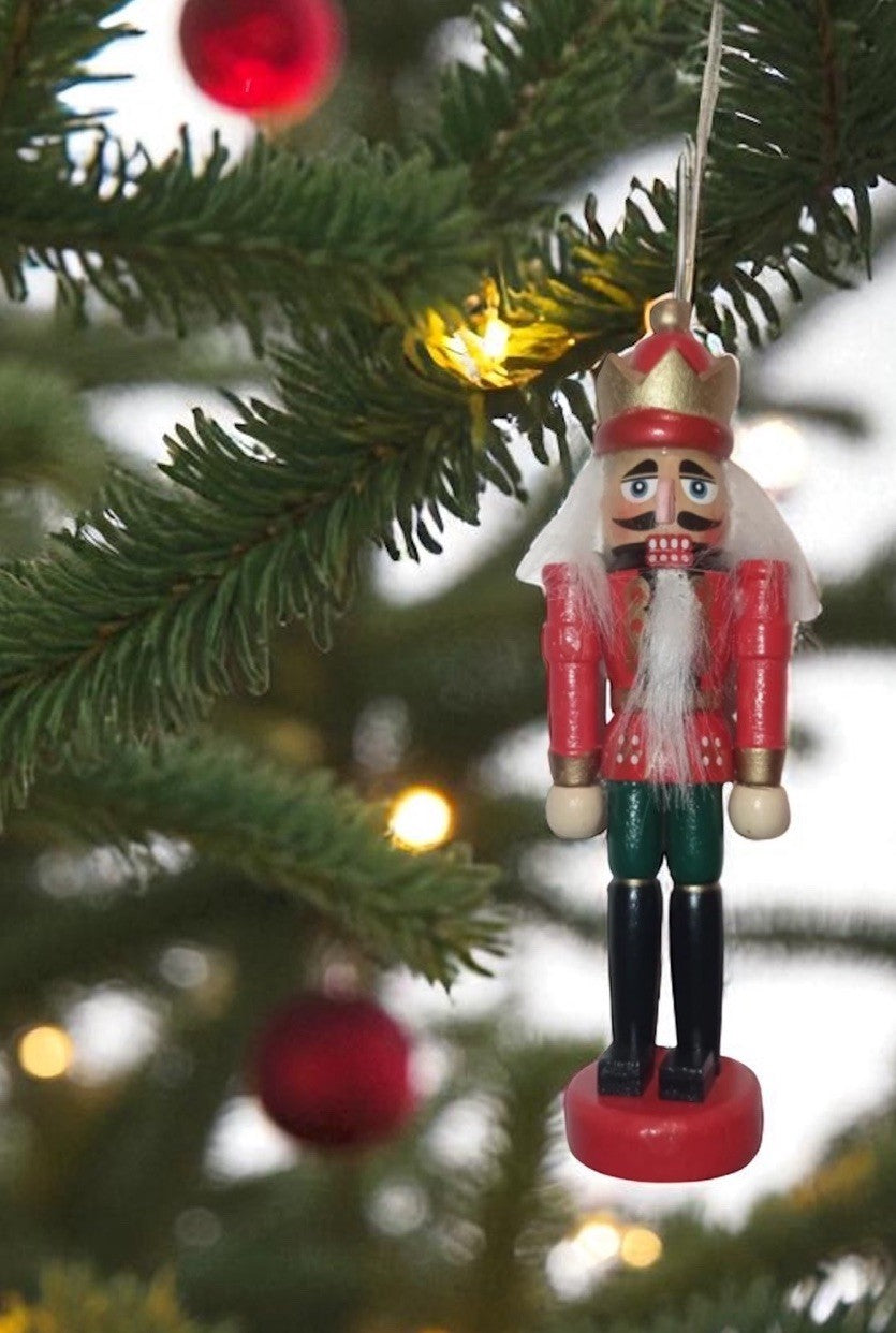 Christmas Wooden Nutcracker King Soldier Figurine 5” Red Green Holiday Decor