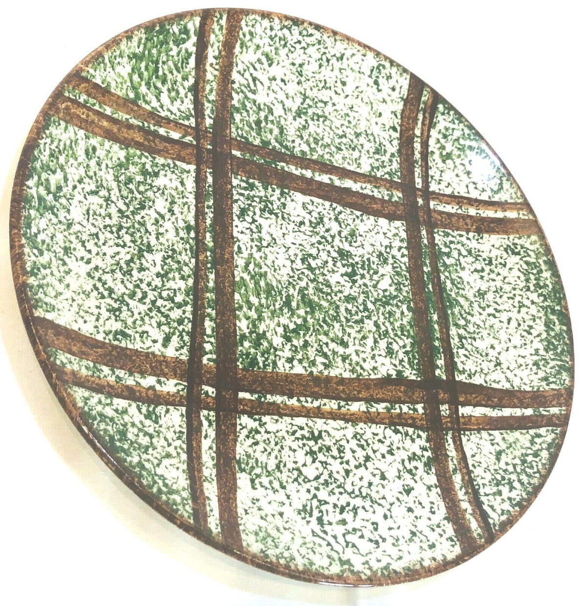 Blue Ridge RUSTIC PLAID Southern Pottery Hand Painted Dinnerware Collection USA