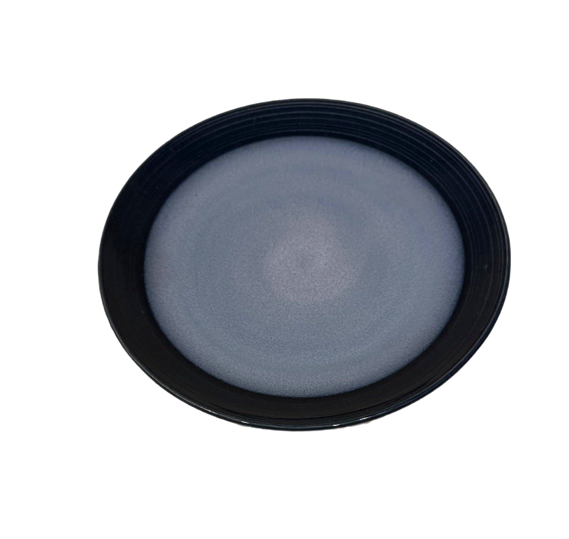 Sango Allure Blue 4818 Set of 8 Salad Dessert Plates 8.25” Ridged Speckled Blue