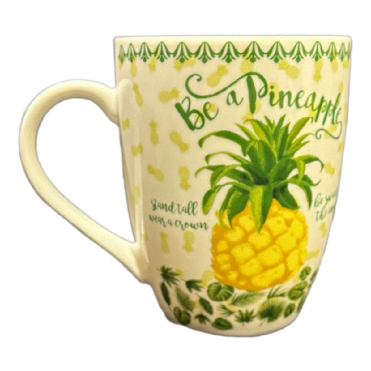 Unique Divinity Pineapple Mug – Be a Pineapple Quote – Tropical Ceramic Cup