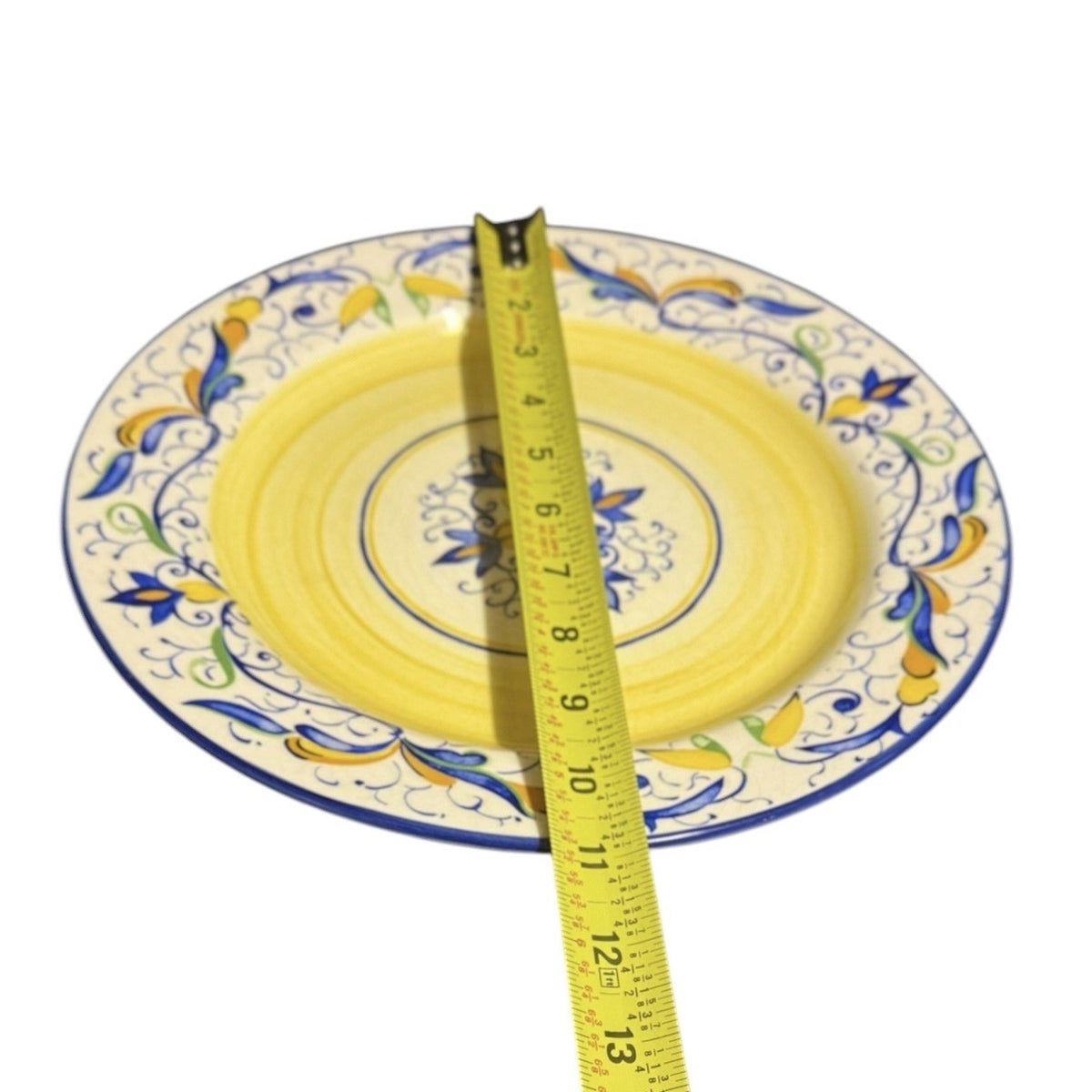 Pier 1 Mirandela Dinner Plates Set of 7 Hand Painted Earthenware Portugal 11”D