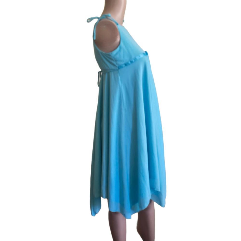 I.N.Girl Stunning Light Blue Flowy Midi Dress Size 16
