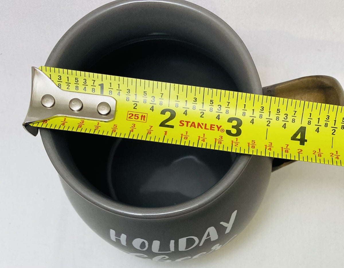Threshold HOLIDAY CHEER Mug Winter Christmas Stoneware Coffee Gray Cup 16 oz