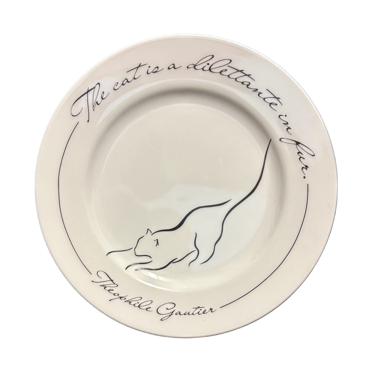 The Monkey and the Peddler 4 Salad Plates and 1 Bowl MINOU Cat Plates LIZ ROSE