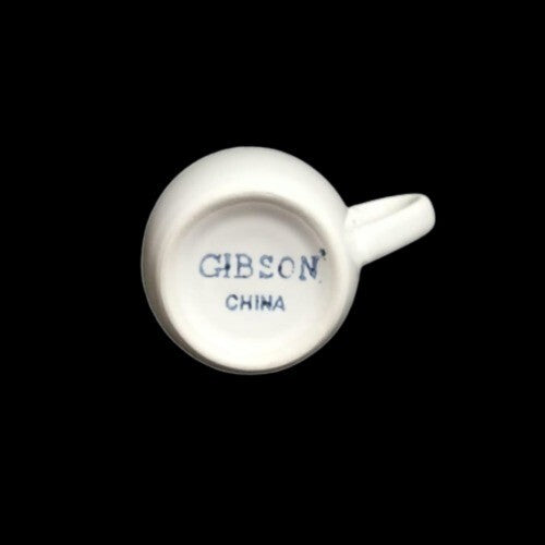 Gibson Designs AMARETTO 2-Mugs 12 oz Ceramic Coffee Cup Embossed Scrolls