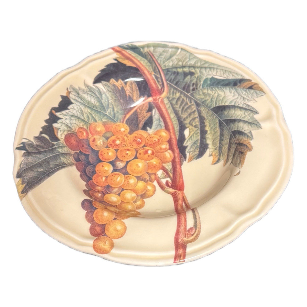 Certified Intl Italy Vintage Cypress Grape 9.5” Soup Pasta Bowls Set of 4