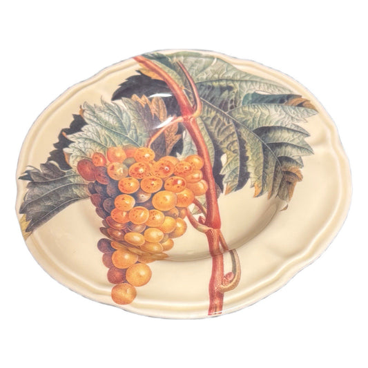 Certified Intl Italy Vintage Cypress Grape 9.5” Soup Pasta Bowls Set of 4