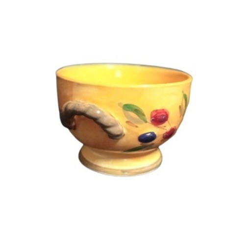 Gibson BISTRO ITALIA Cereal Bowl 5 1/8”D Yellow Soup Cup Olive Branch Rope Trim
