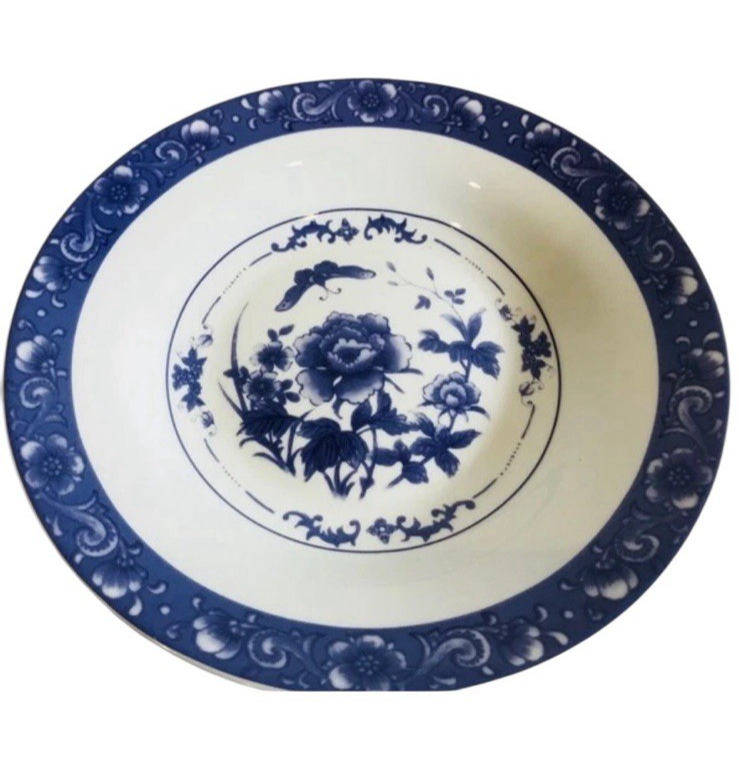Baum Brothers Blue Rose Set of 4 Soup Bowls or 3 Saucers Replacement