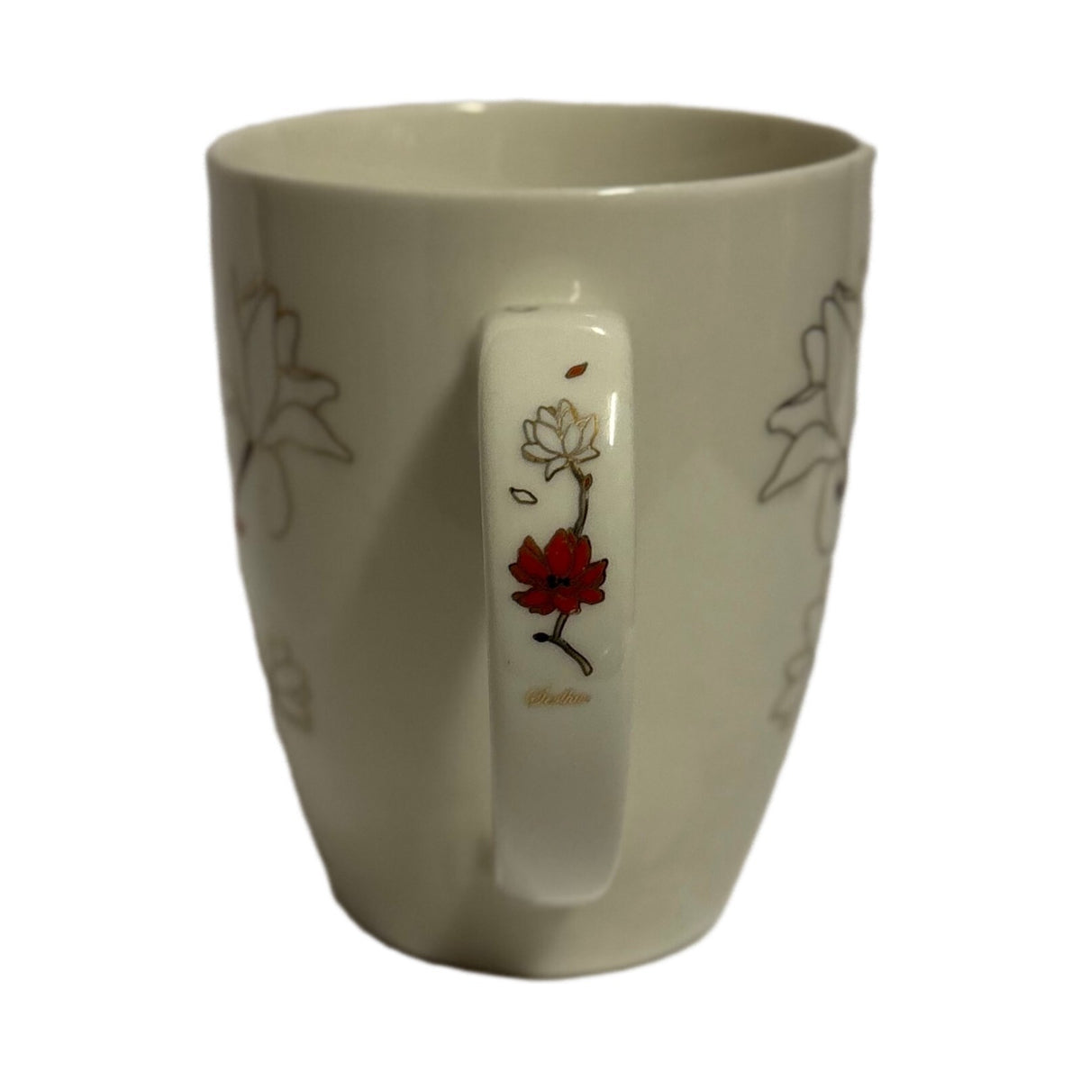 Korea Mug GOLDEN BELL New Bone China Signed Seolhwa ZN-Lee Gold Accent Floral