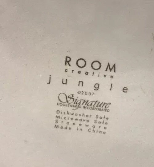Signature Housewares JUNGLE Casserole Room Creative Brown Interior Dish 7 5/8" D