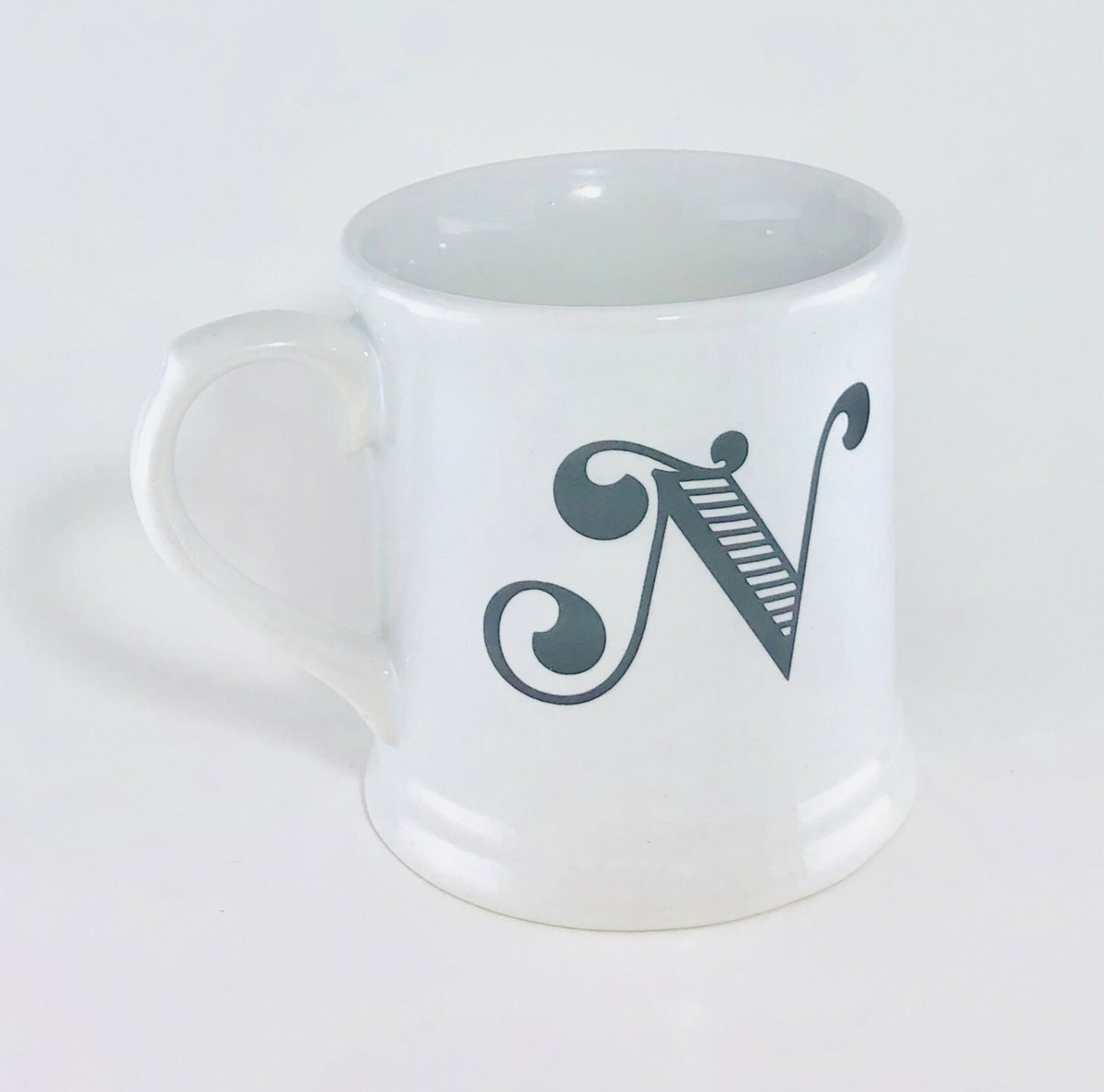 Holiday Home Monogram Ceramic Coffee Mug Personalized Name Letter Initial Cup 