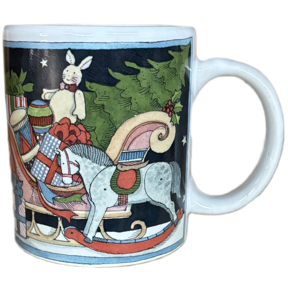 SUSAN WINGET 2-Mugs Certified Int’l Winter Coffee Tea Ceramic Holiday Cups