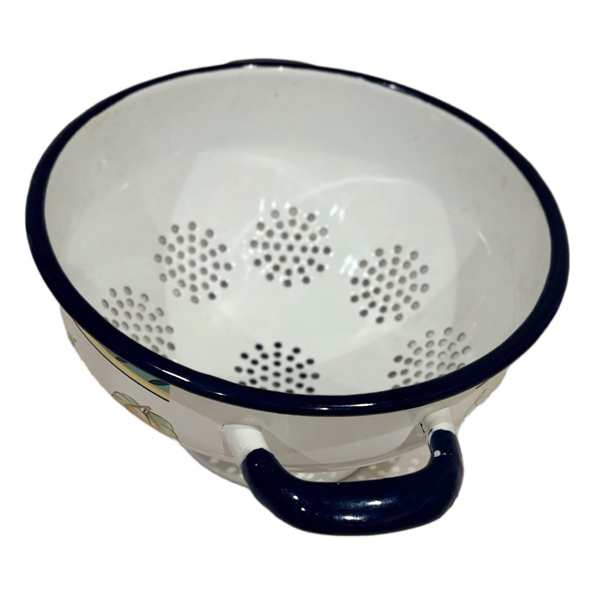 Villeroy & Boch Enamel COLANDER Fruits Vegetables Black Accent Trim & Handles