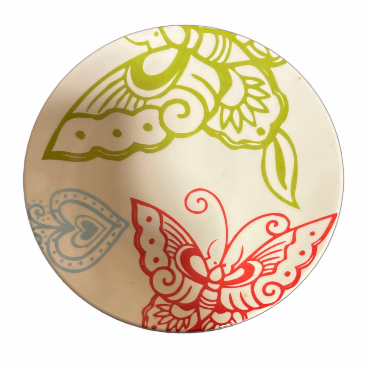 Pottery Barn 6-Salad Plates GRAPHIC GARDEN Brazil Ceramic Dessert Appetizer Dish