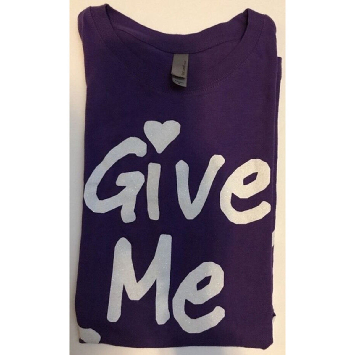 Next Level Apparel Give Me Some Sugar S. Women's Purple T-Shirt Top Short Sleeve